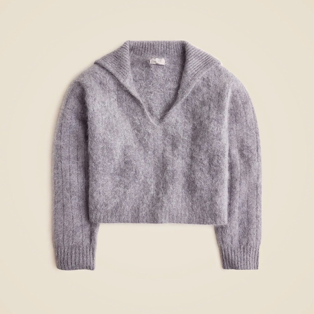 J.Crew Brushed Cashmere Sailor-Collar Sweater
